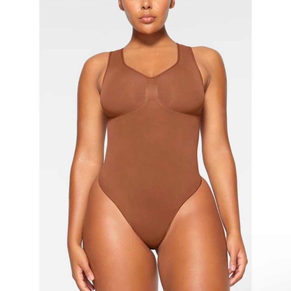 SKIMS Brown Sculpting Seamless Bodysuit